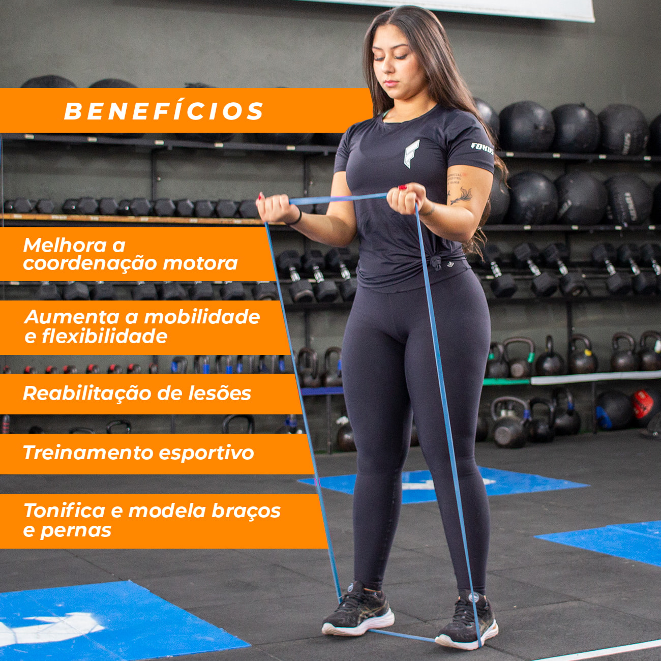 Super Band Fokus 64mm Azul | 150lbs | Fokus Fit